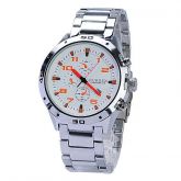 CURREN 8021 Men Quartz Ajustável de Aço Inoxidável Calendári
